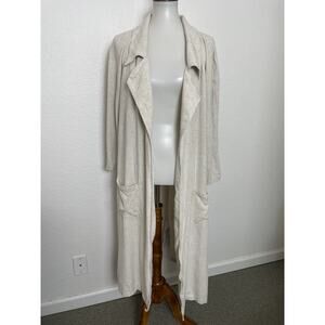Rachel Pally Trench Linen Cary Pleated Linen Blend Beige Natural